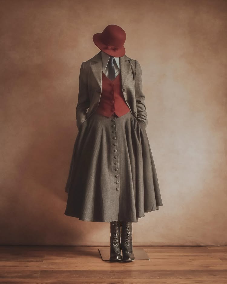 “复古女绅士” 来自唐顿庄园的灵感穿搭